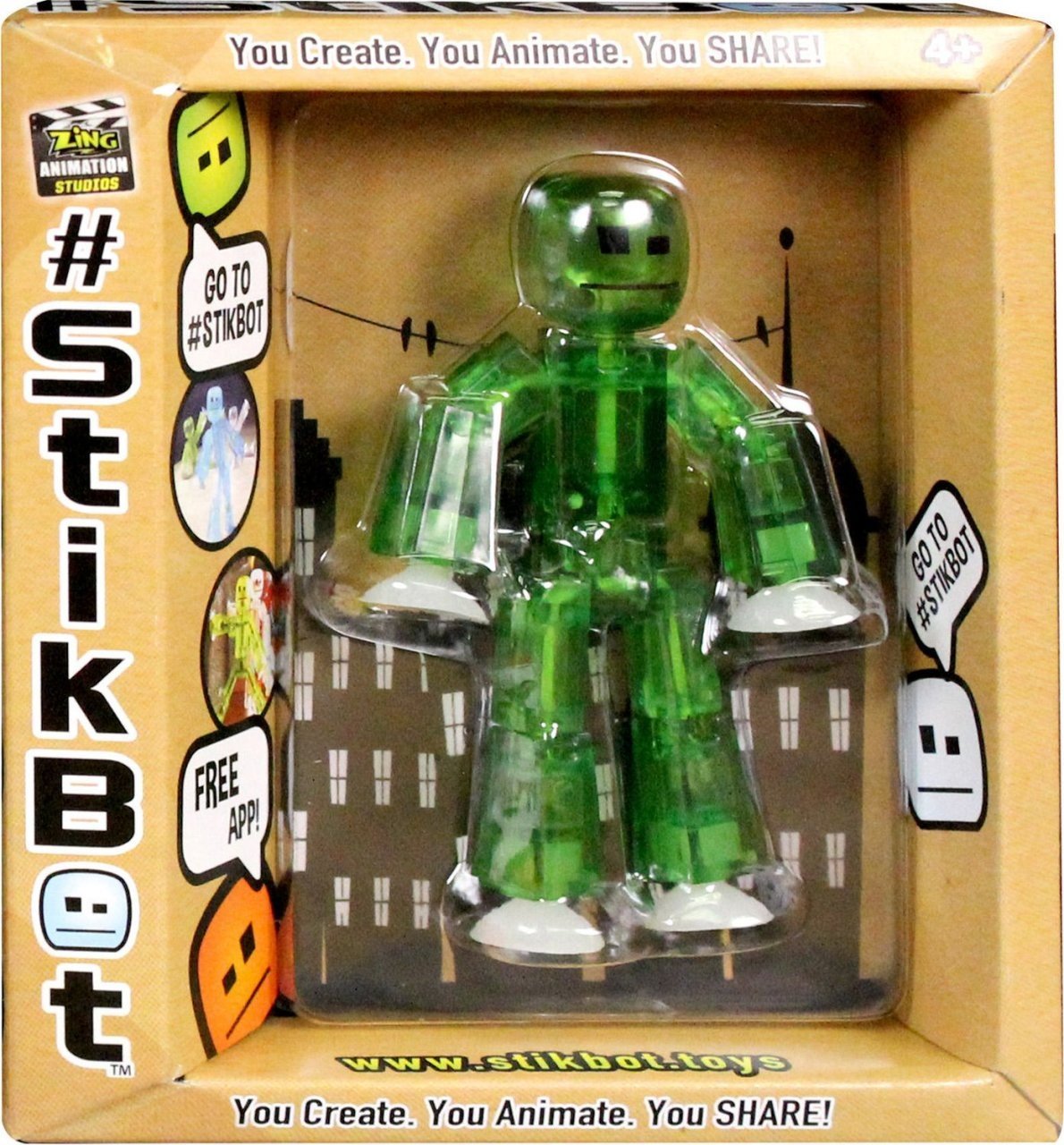 STIKBOT (зеленый) - фигурка робота 034227