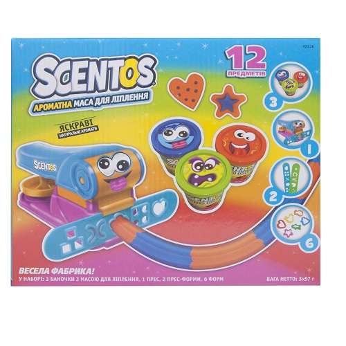 Set plastilina aromata Scentos Fabrica Vesela (6c.x57 gr. accesorii)