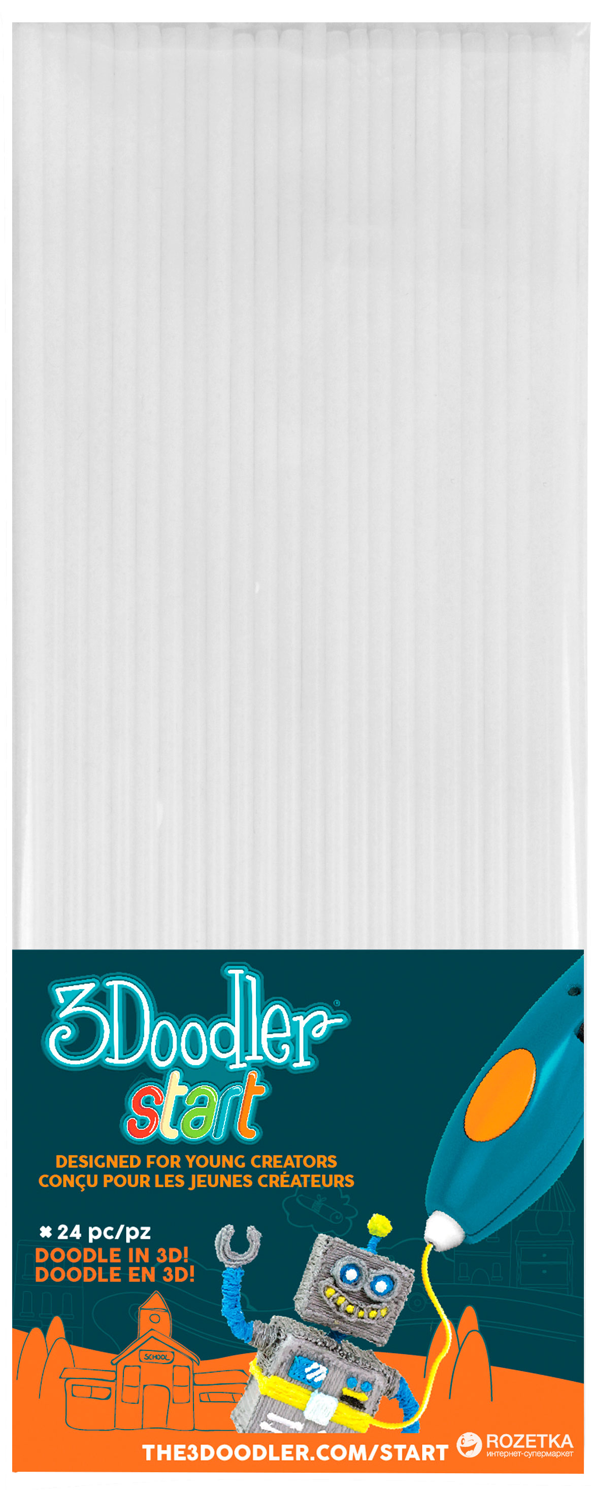 3DS-ECO01-WHITE-24 Набор для 3D-PIX 3Doodler Start (белый, 24 шт)