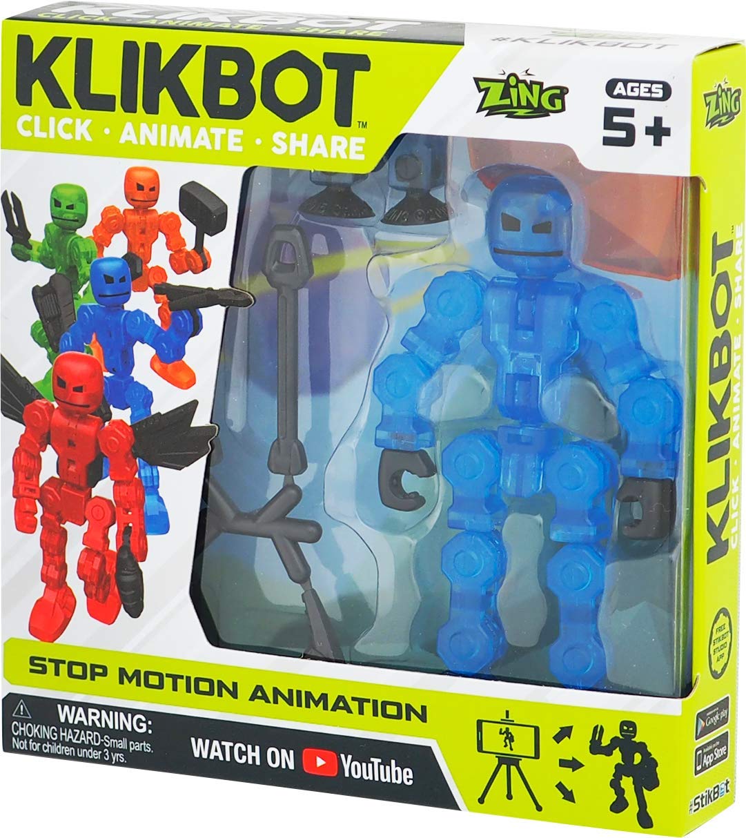 Фигурка для анимационного творчества Stikbot Klikbot S1 синий