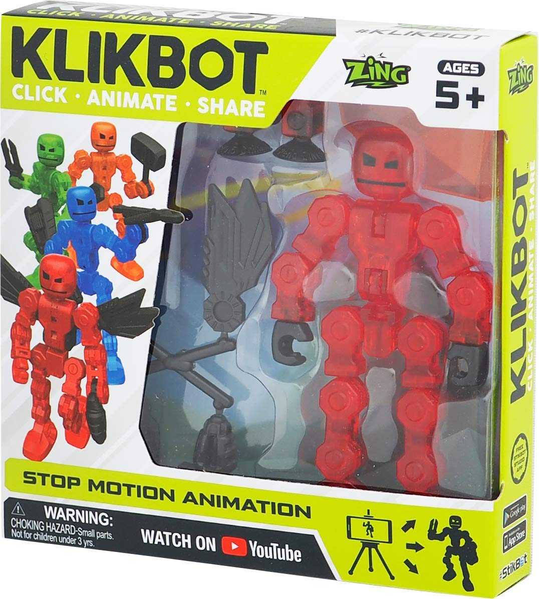 Фигурка для анимационного творчества Stikbot Klikbot S1 красный