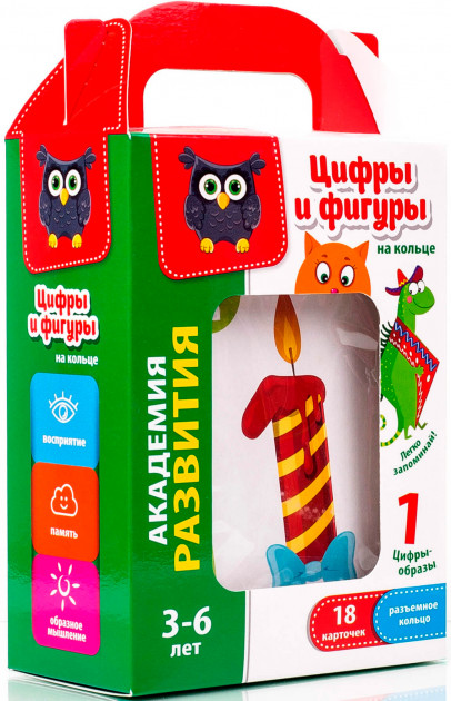 Игра Vladi Toys Цифры и фигуры на кольце