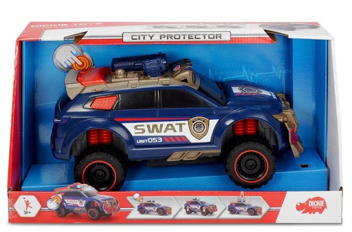 Dickie auto "Jeep City Protector" sun & lum 33 cm