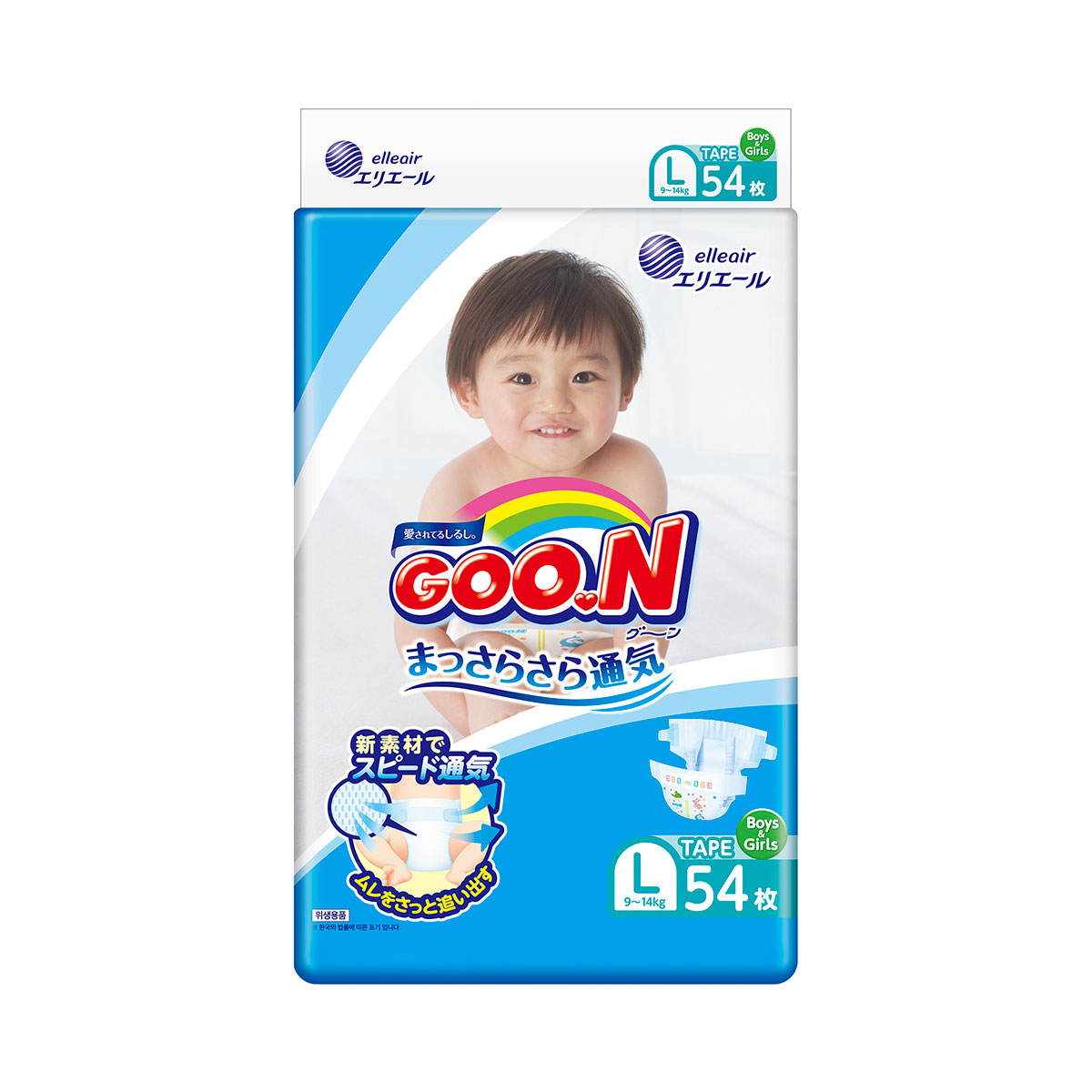 Подгузники Gоо.N для детей 9-14 кг (размер L, 54 шт.)