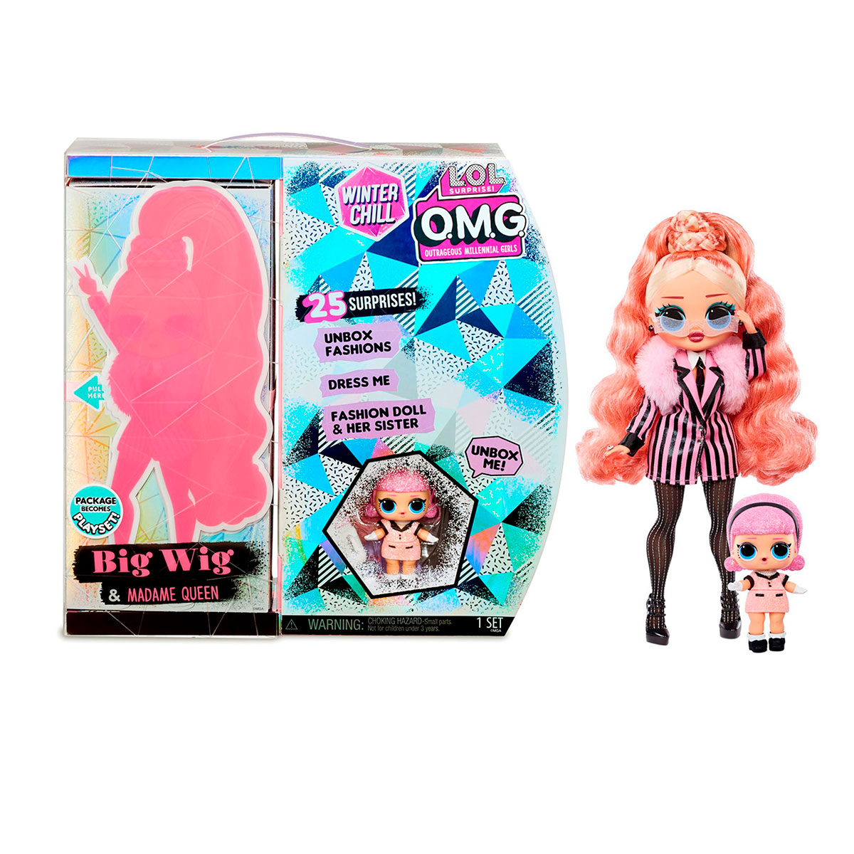 Papusa L.O.L. Surprise! O.M.G. Winter Chill Big Wig & Madame Queen