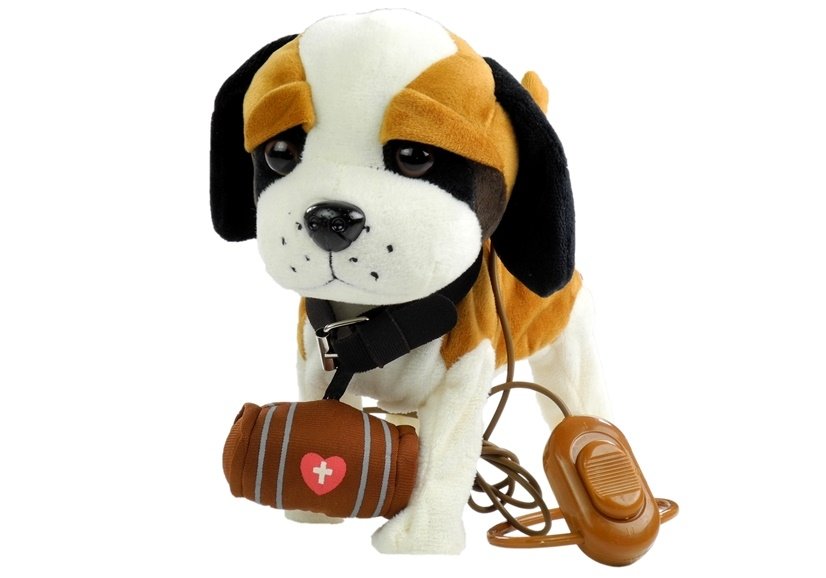 Интерактивная игрушка Щенок St Bernard на поводке