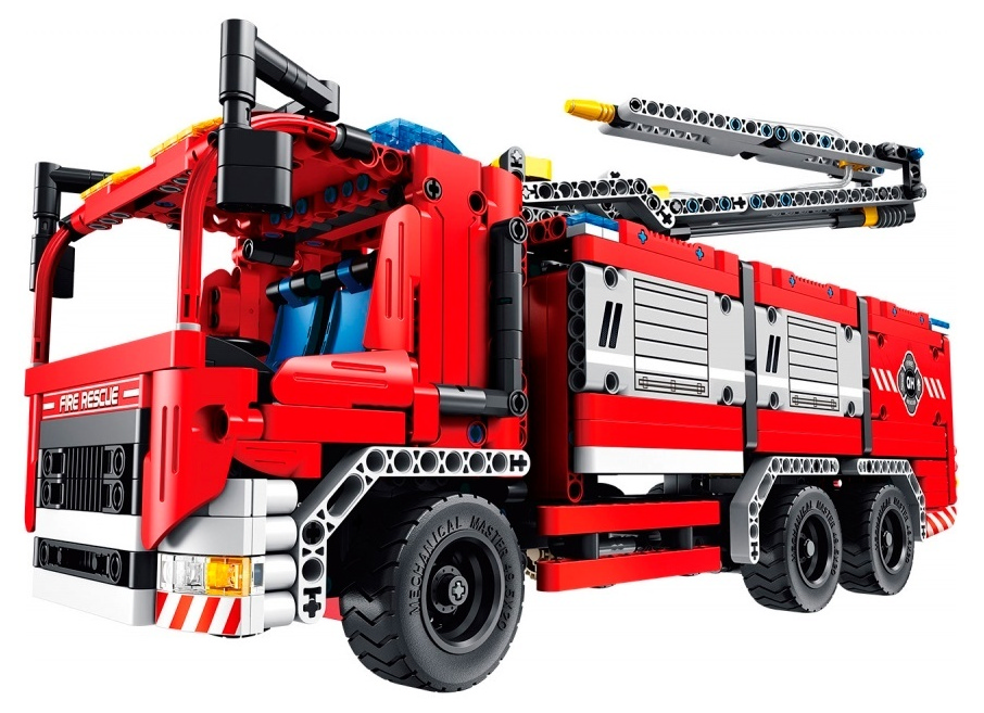 XTech Bricks: 2in1, Fire Truck With Water Spraying, 1288 pcs