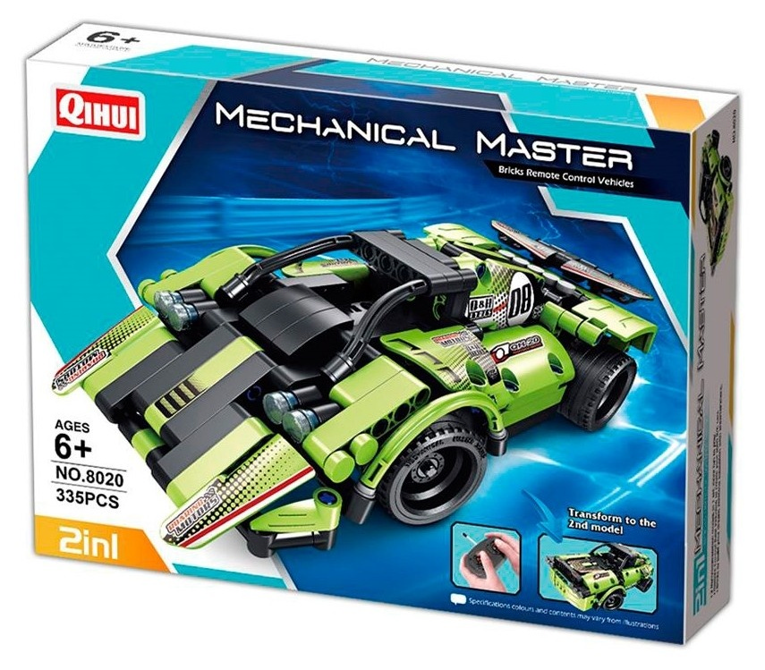 XTech Bricks: 2in1, 2Racing Cars, R/C 4CH, 335 pcs