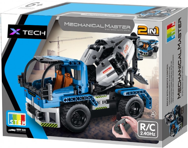 XTech Bricks: 2in1, Mixer Truck, R/C 4CH, 394 pcs