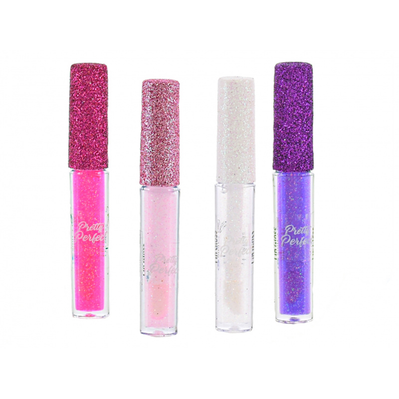 Набор из 4 блесков для губ разных цветов с глиттером Pretty Perfect