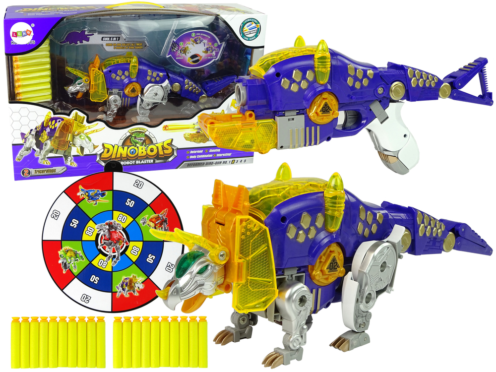 Blaster transformer Dinobots 2in1 Triceratops violet