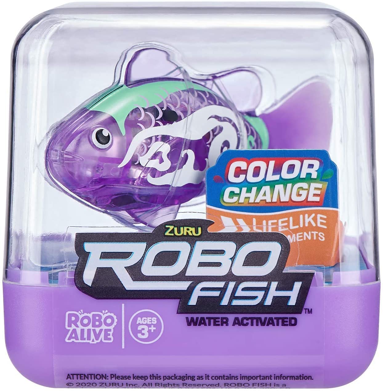 Jucarie interactiva PESTE RoboFish violet PETS & ROBO ALIVE ZURU