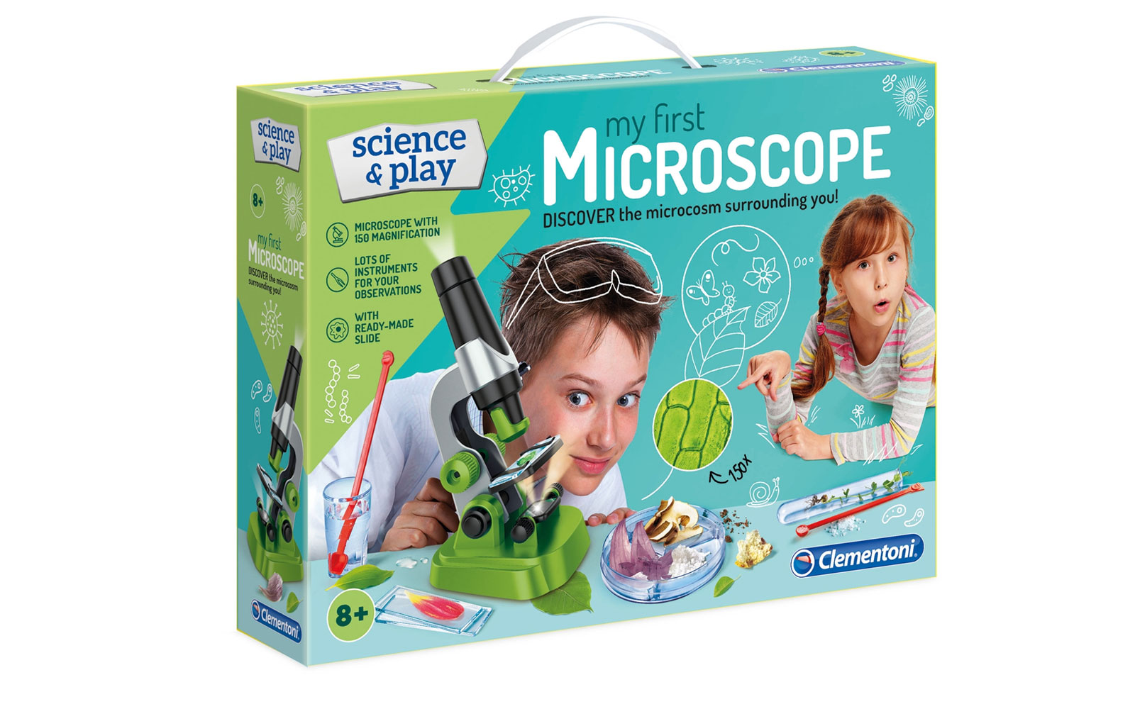 Set Primul meu Microscop cu accesorii Clementoni 61724