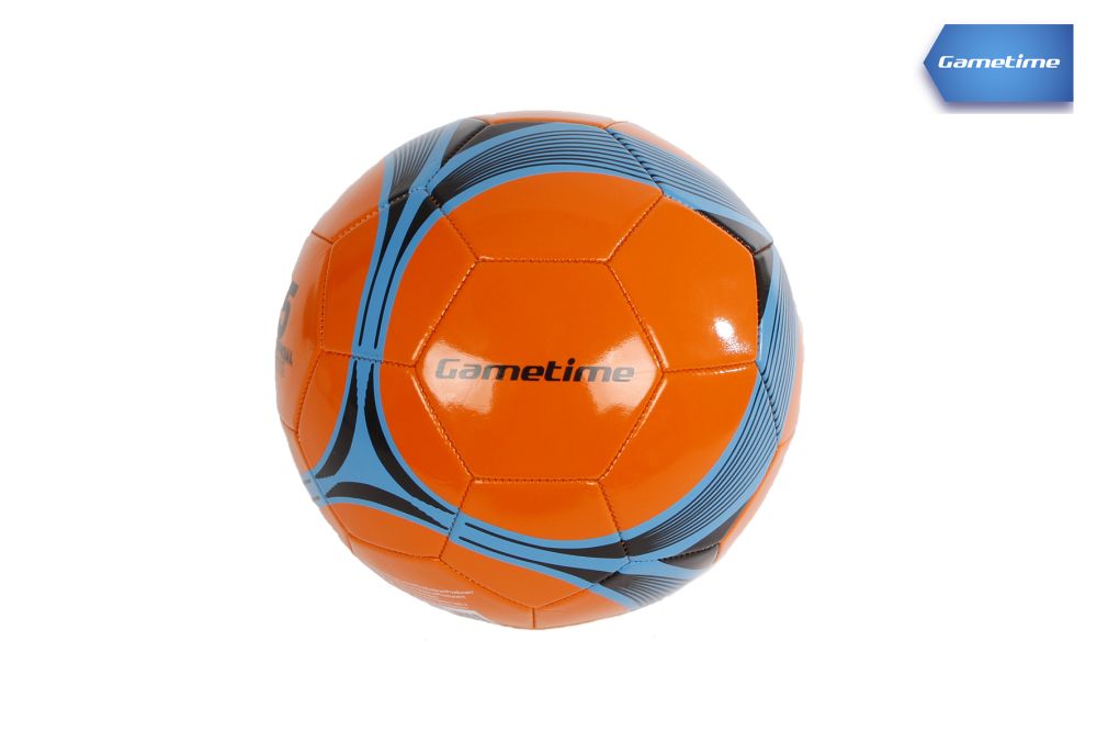 720200 Оранжевый футбольный мяч размера 5 из искусственной кожи Gametime