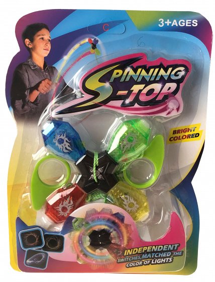 Jucarie rotitoare luminoasa cu sfoara 3 tipuri