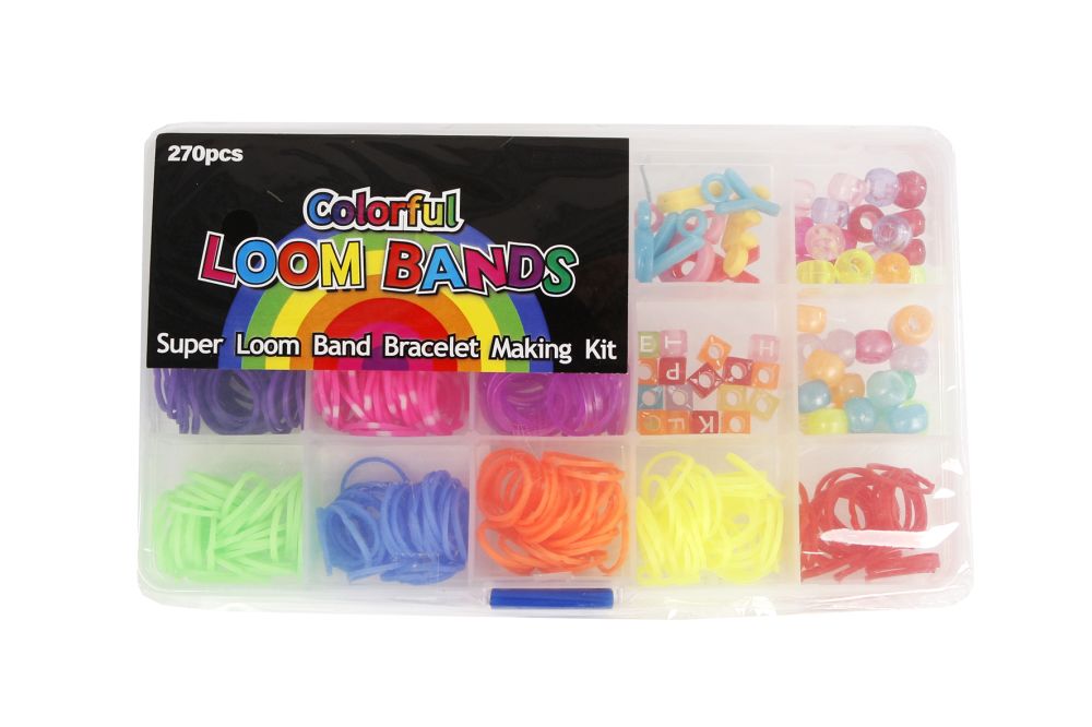 Set creatie bratari cu margele si accesorii Loom Bands 270 el.
