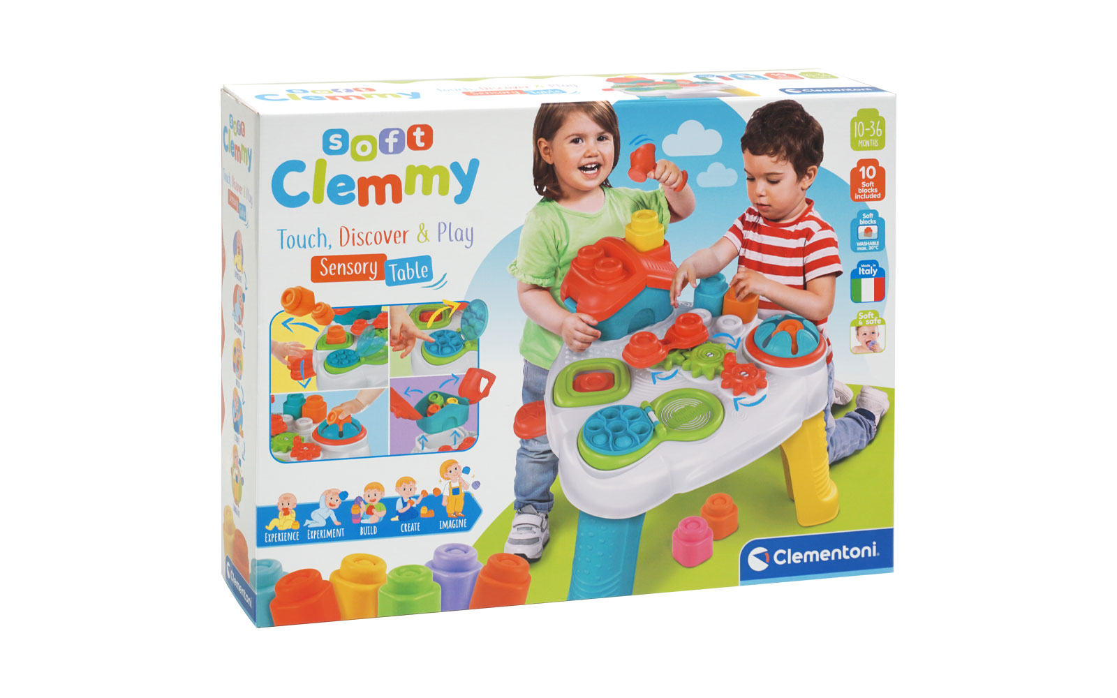 Masuta cu activitati si cuburi moi Clemmy 17704