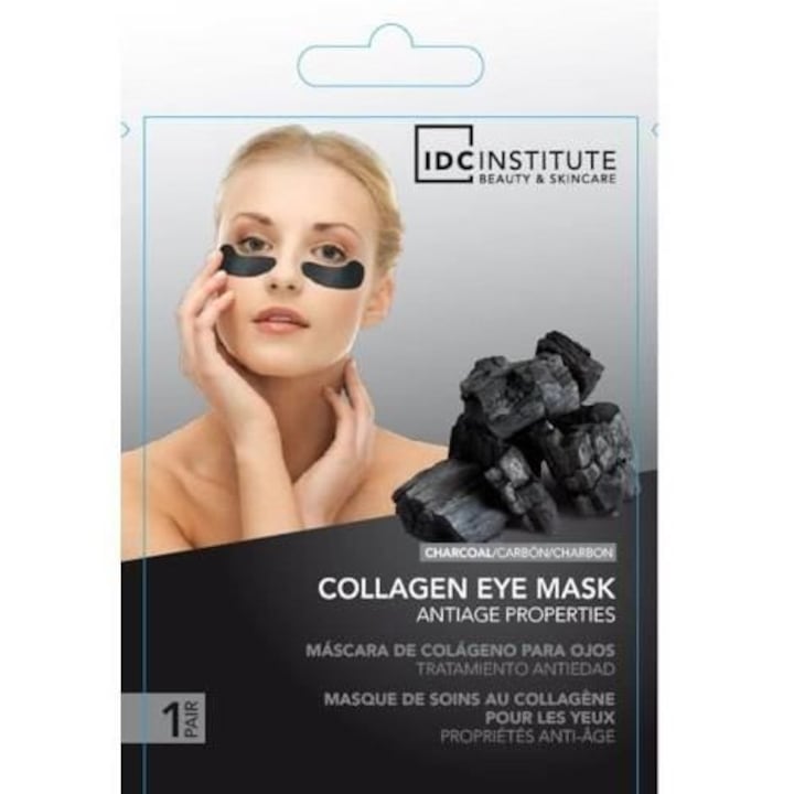Masca pentru ochi cu carbune activ si acid hialuronic IDC Institute 8 g