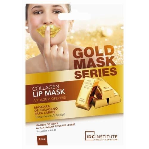Masca pentru buze cu efect de stralucire si anti-imbatranire Gold collagen IDC Institute