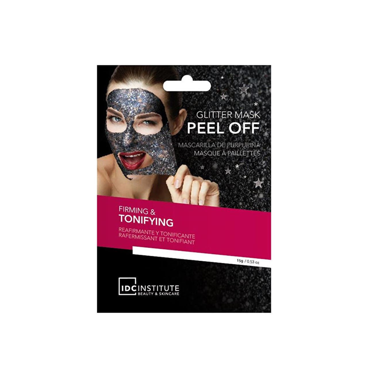 Masca pentru fata fermitate si tonifiere Glitter Peel Off IDC Institute 15 g
