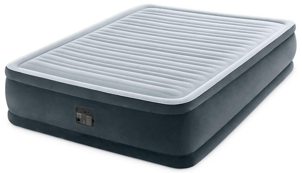 Pat gonflabil “Velur Comfort-Plush” 152х203х46 cm cu pompa incorporata 220V, pana la 272 kg, INTEX