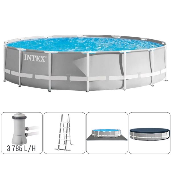 Piscina PRISM FRAME PREMIUM 427x107см, 12706 L, cadru metalic, INTEX