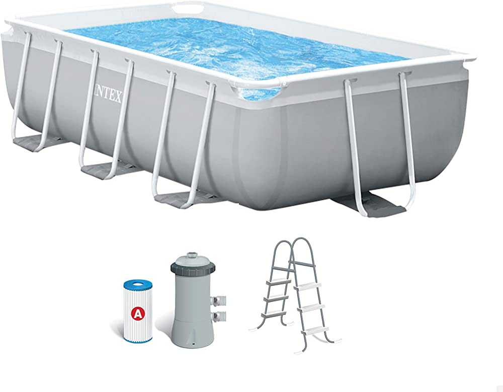 Piscina PRISM FRAME RECTANGULAR 300x175x80cm, 3539L, cadru metalic, INTEX