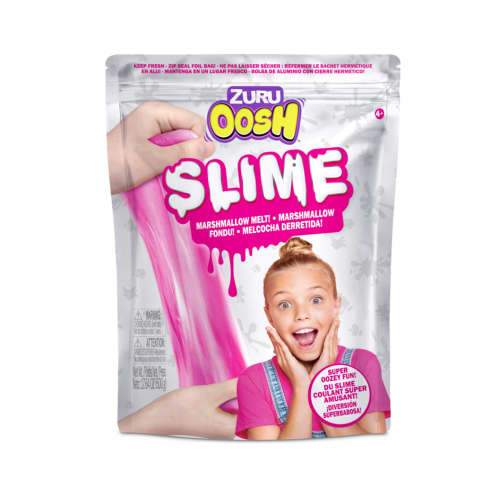 Слайм в средней зип упаковке 500г, OOSH SLIME, ZURU, Розовый