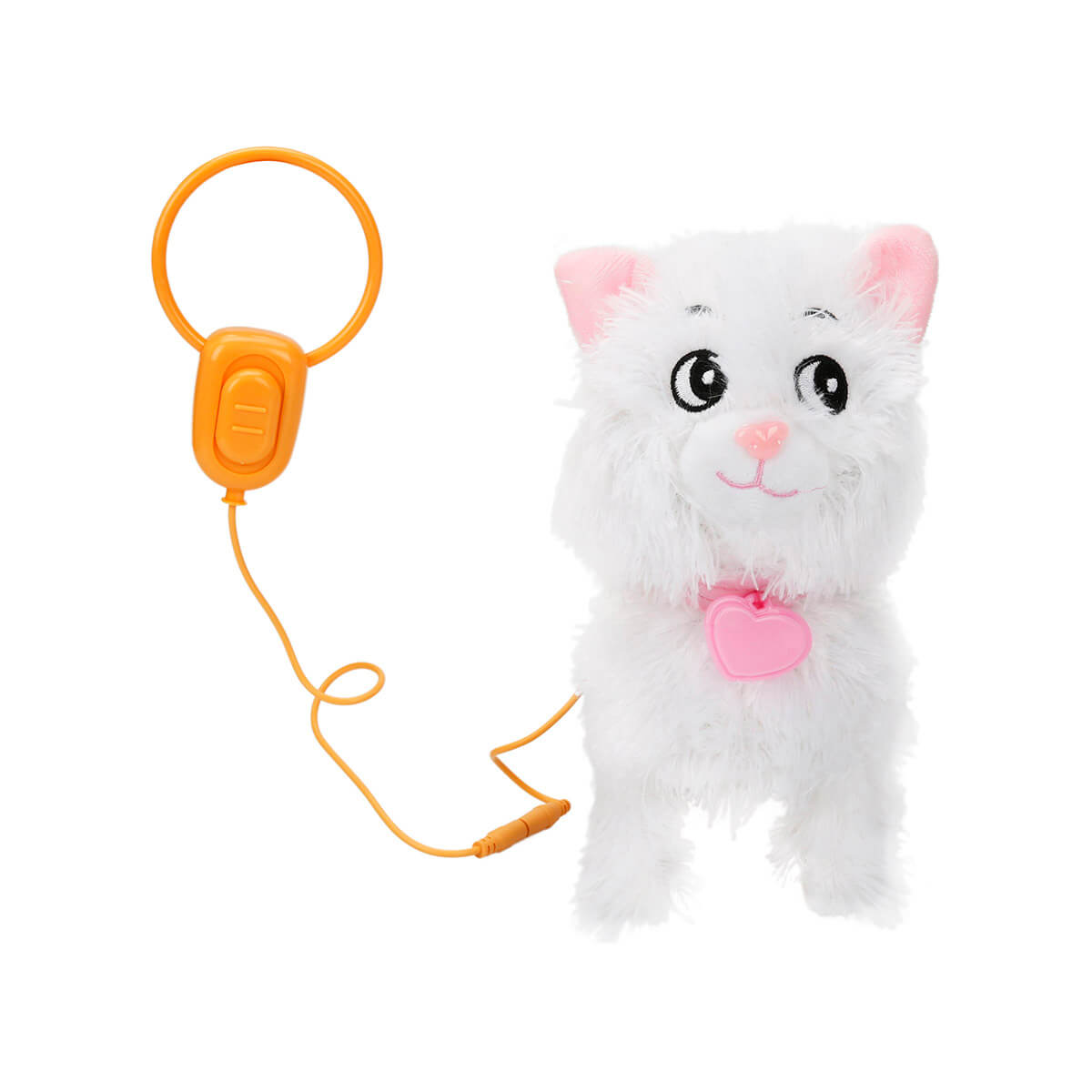 Jucarie Pisica Alba interactiva cu lesa si sunete