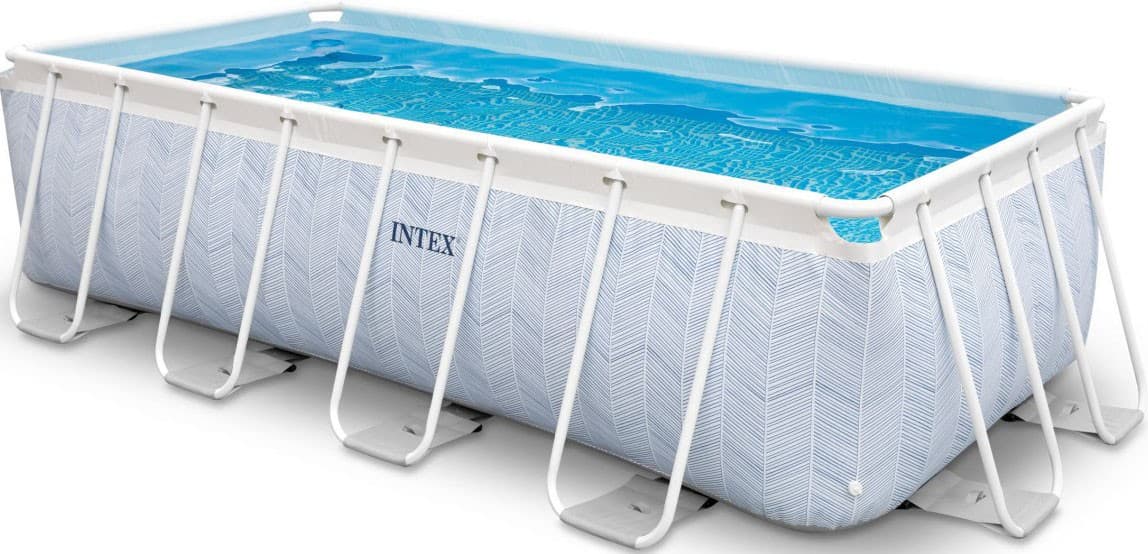 Piscina INTEX CHEVRON PRISM FRAME RECTANGULAR 400x200x100 cm, 6836 L, cadru metalic, INTEX