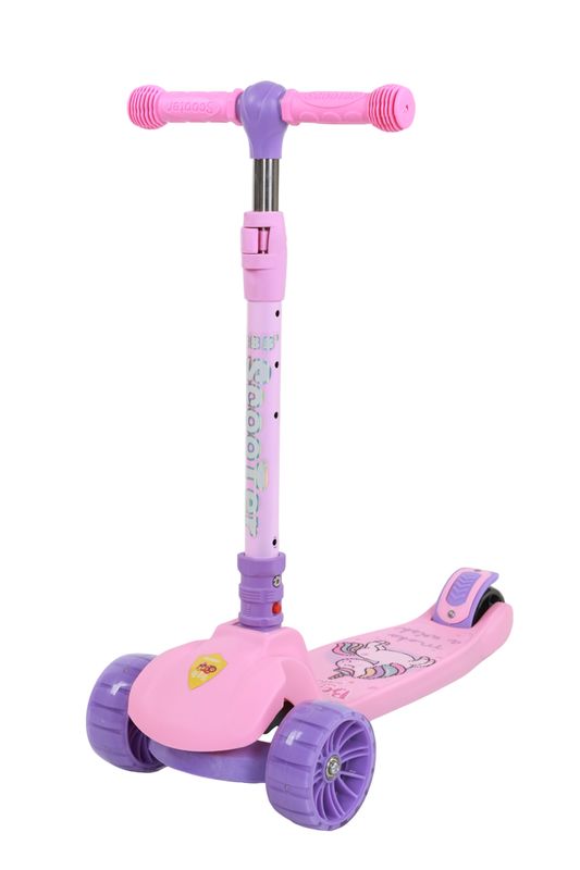 Розовый самокат детский (619)