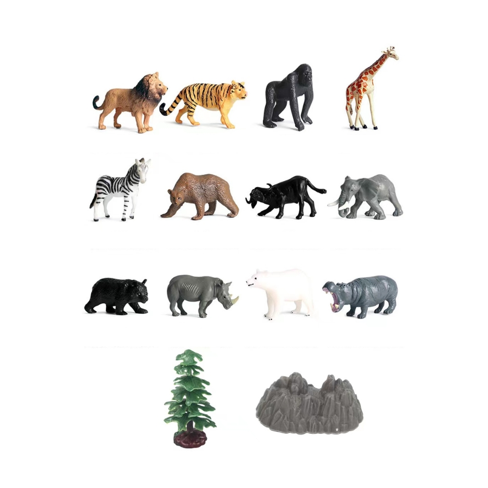 Набор из 14 фигурок, Дикие Животные в тубусе, ZJA325807