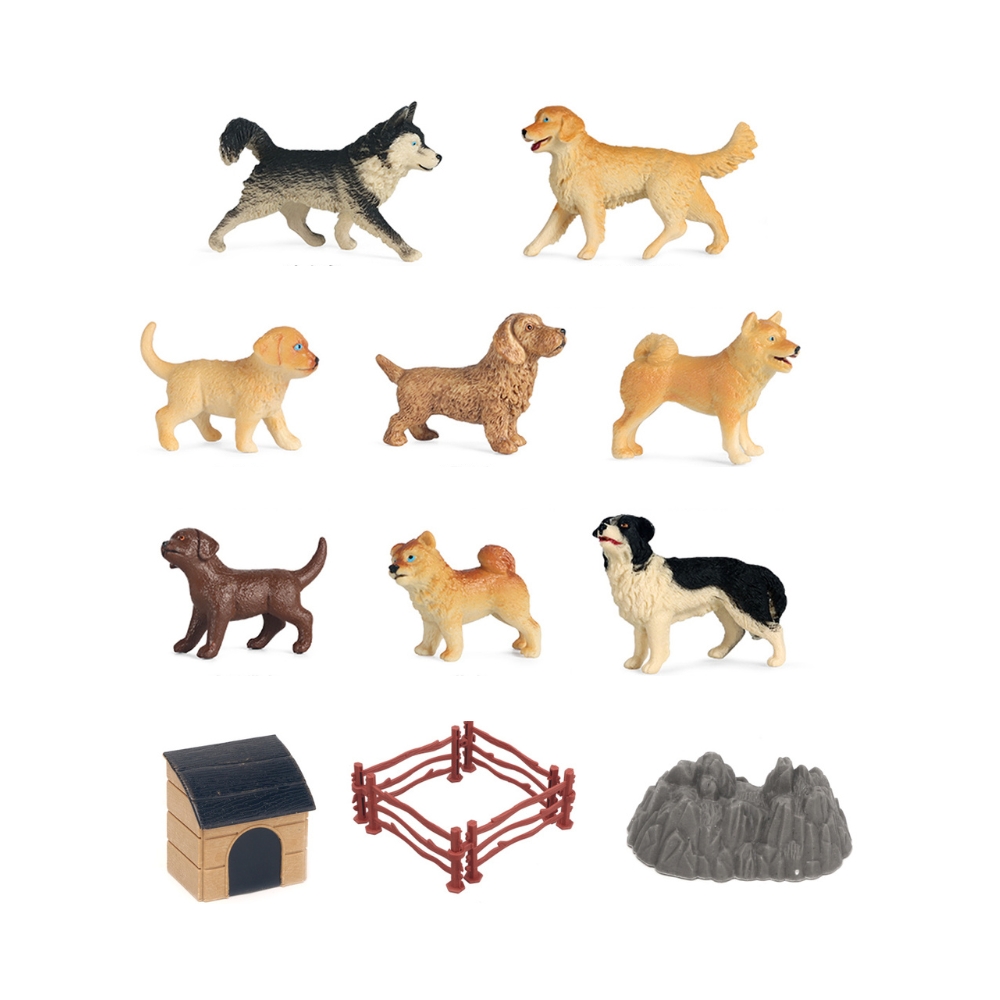 Набор из 14 фигурок в тубусе, Собаки, ZJA325811