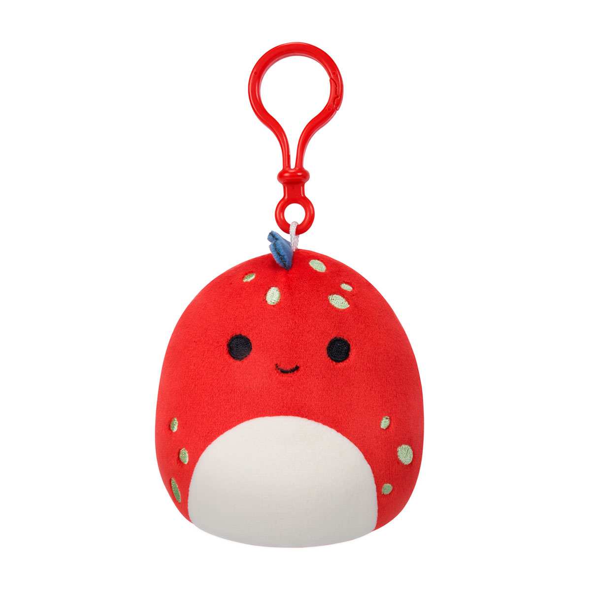 Jucarie de plus 9cm cu breloc, Dolan dinozaur rosu, Squishmallows