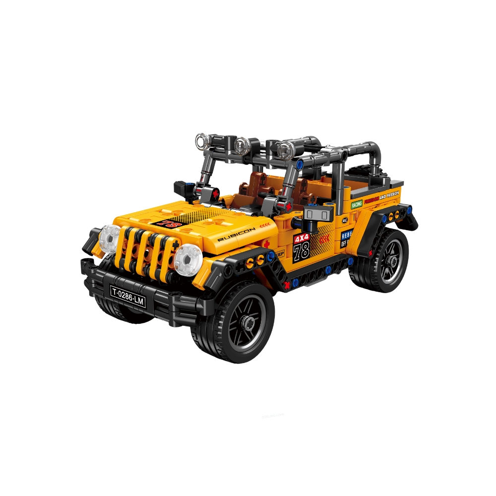 Set de constructie Masina galbena cu RC si cu accumulator 521 el., ZJA351307
