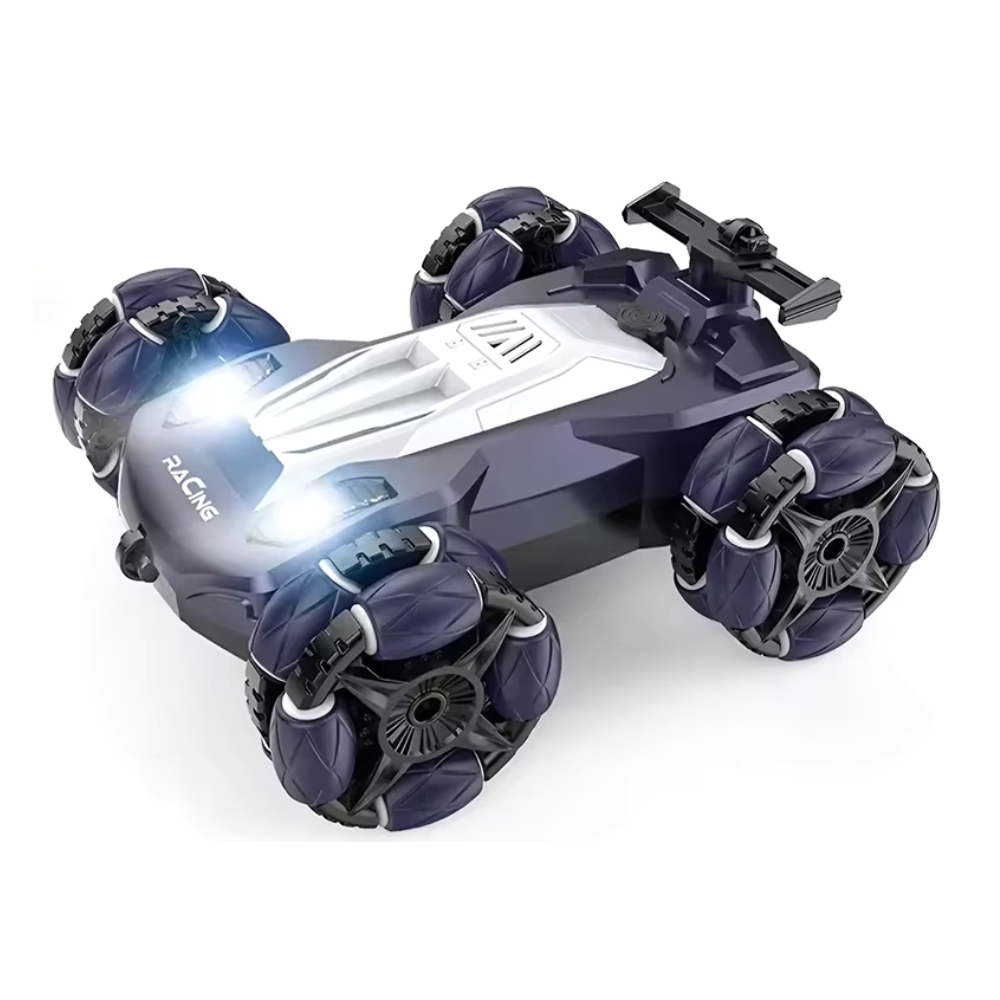 Masina Drift Stunt cu RC, sunete, lumini, efect fum, control viteza, acumul., 3.7V, mov, ZJA355672