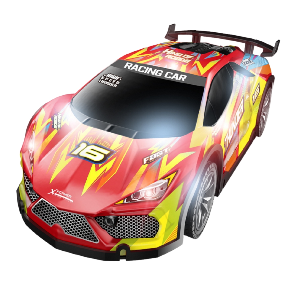 Masina Sport Car cu RC, corp luminos, acumul. 3.7V, rosu, ZJA355676