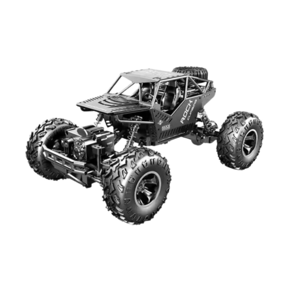 Masina Rover off Road cu RC, roti mari, lumini, acumul. 3.7V, gri, ZJA133483
