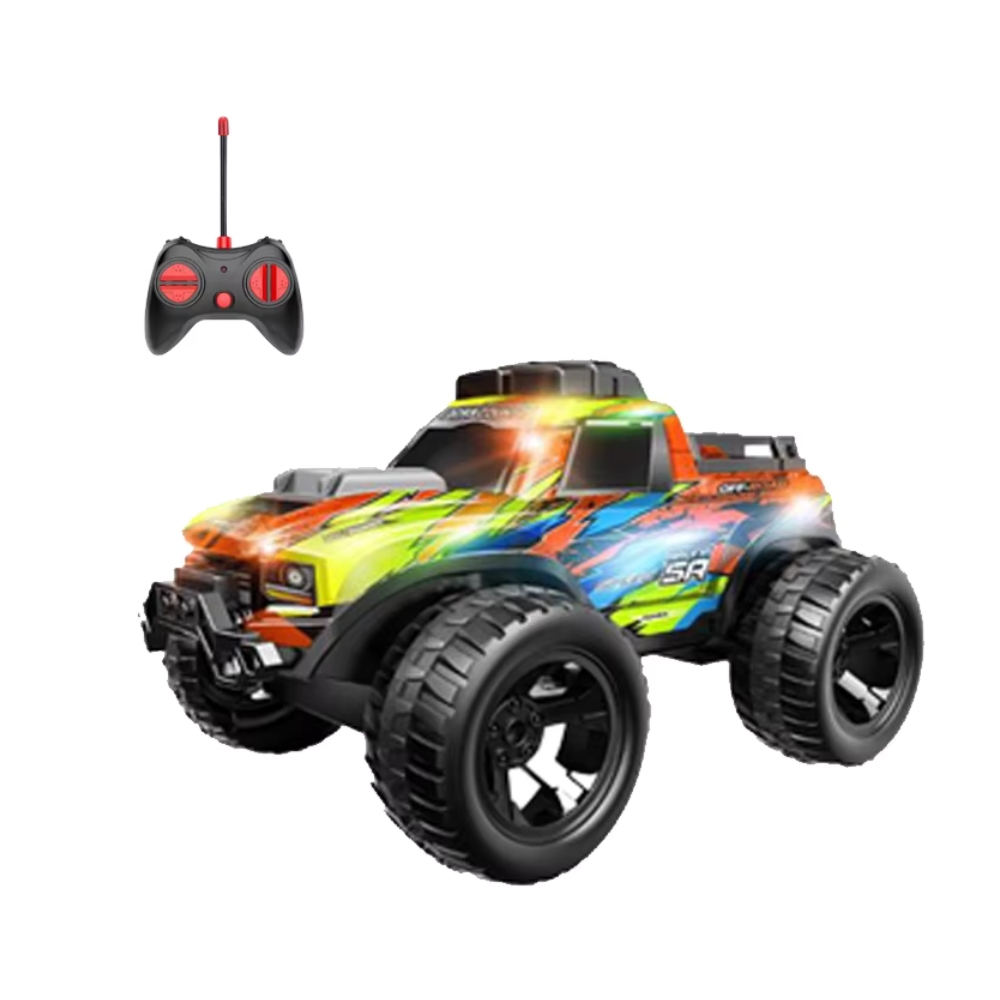 Masina Cross Country cu RC, corp luminos, functia try me, acumulator, rosu, ZJA362021