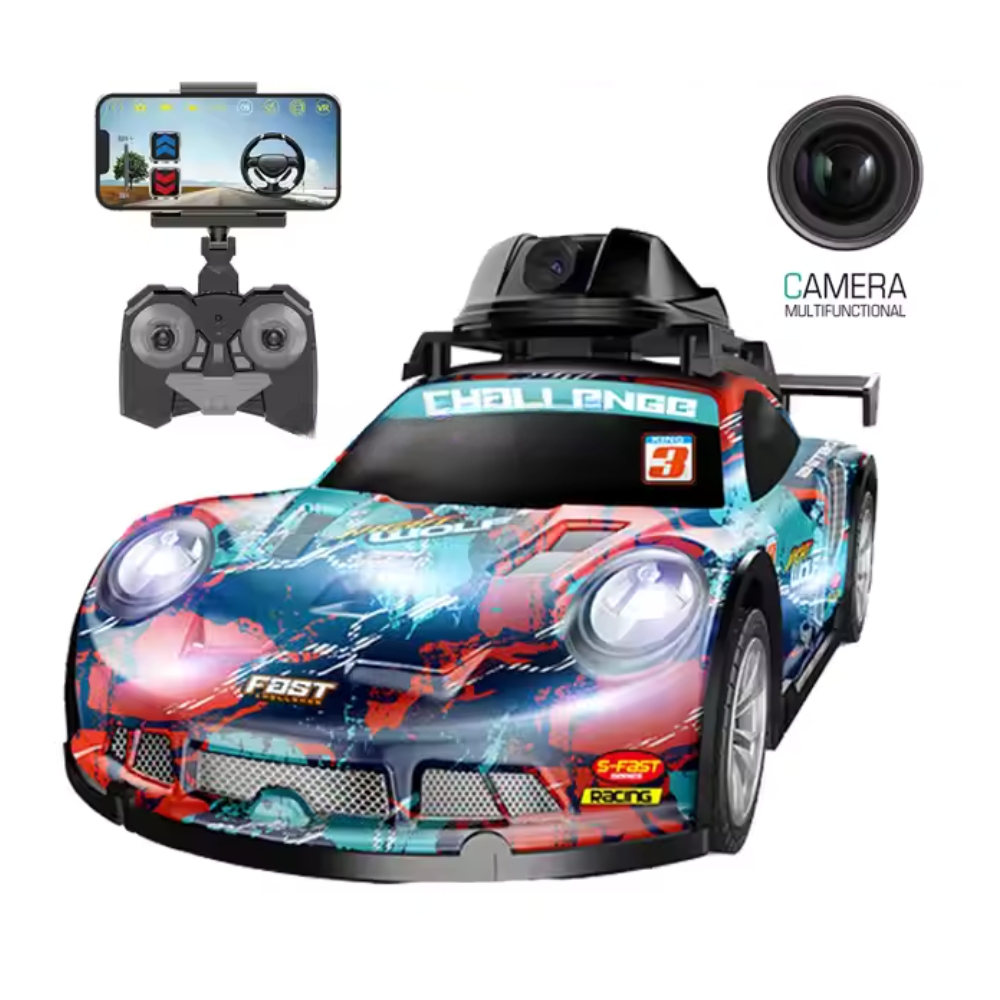 Masina cu camera FPV Racing cu RC, corp luminos, APP control, acumulator, rosu, ZJA362022