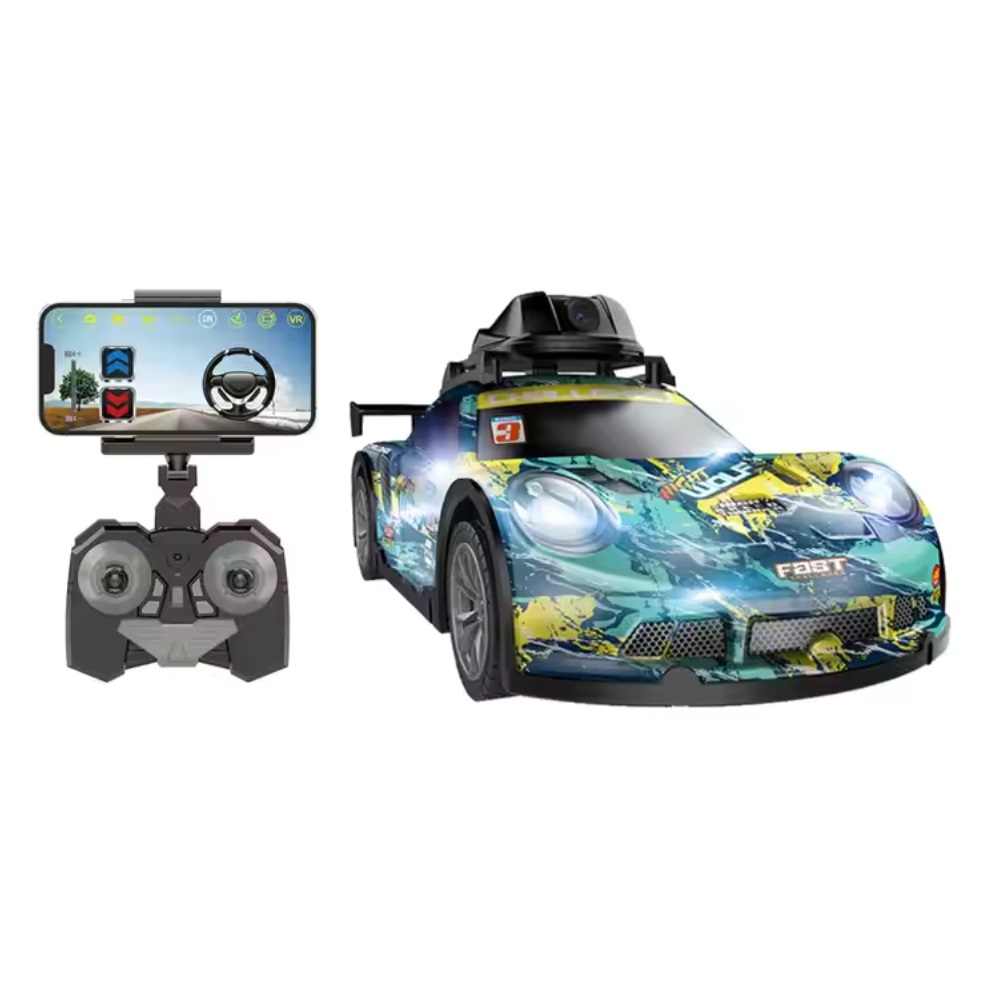 Masina cu camera FPV Racing cu RC, corp luminos, APP control, acumulator, turcoaz, ZJA362022