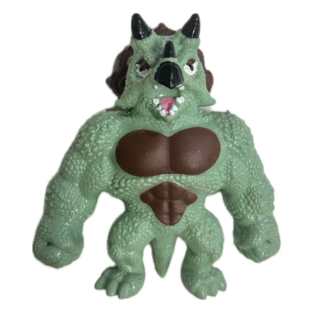 Figurina elastica Monster Rinocer verde, 15 cm, ZJA363510