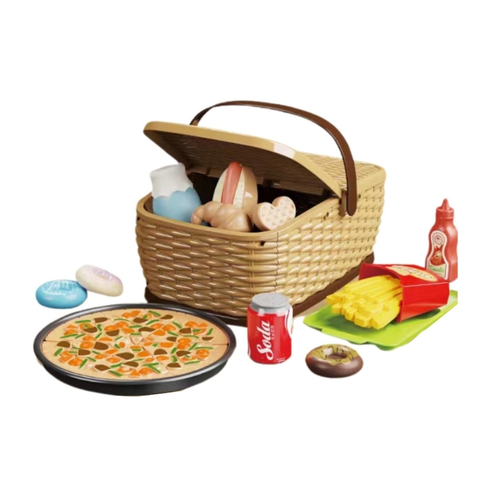 Cos pentru picnic cu fast food de jucarie 11 el., ZJA350500