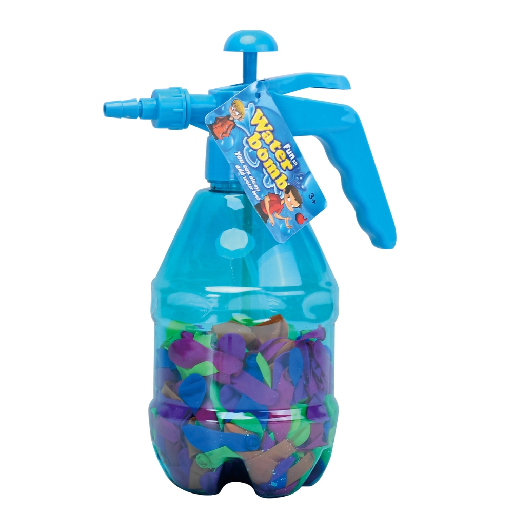 Set cu baloane pentru apa multicolore si pompa-pulverizator, ZJA129565