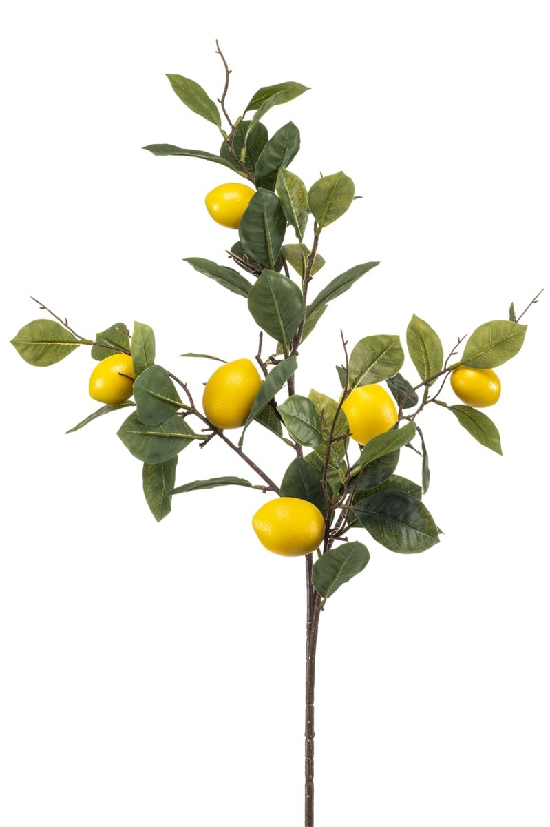 Ramura artificiala cu lamai, 6 fructe, 95cm