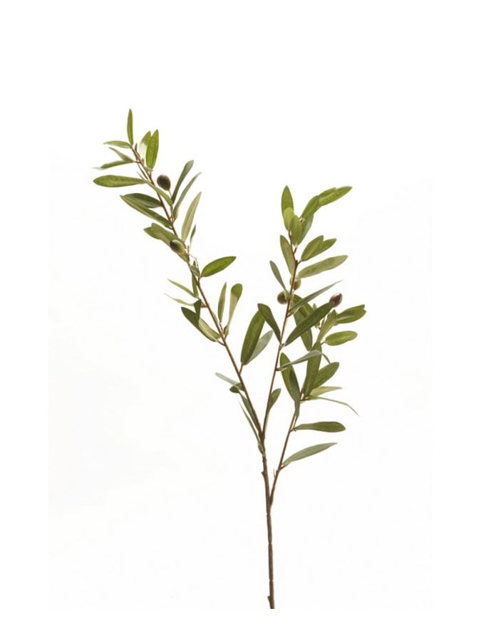 Ramura artificiala de maslin, 3 crengute, 80cm
