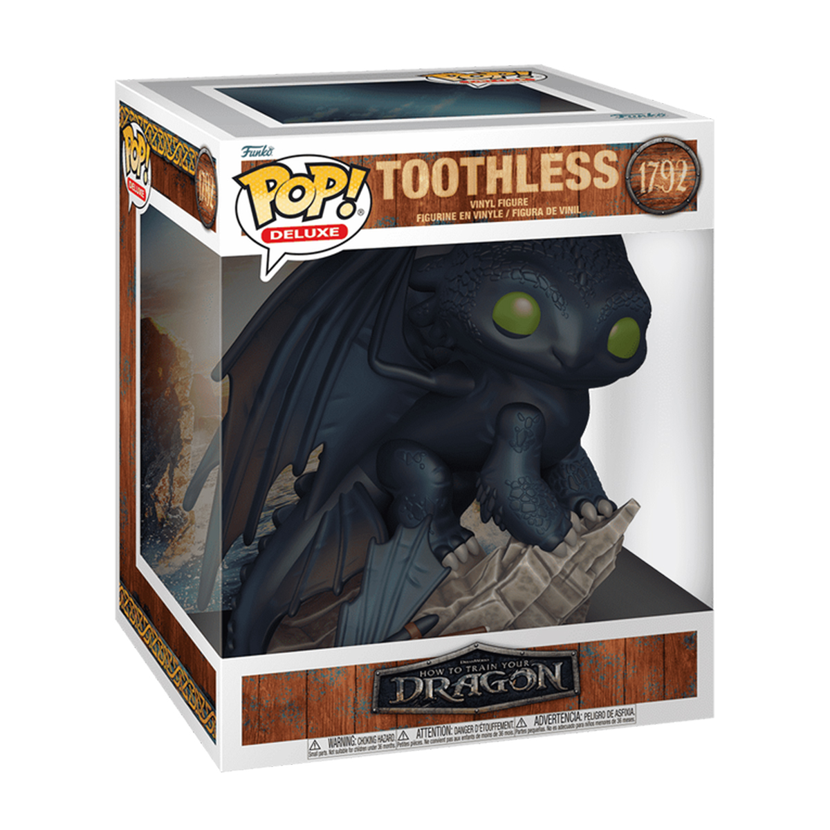 Figurina de colectie Funko POP! Toothless pe stanca seria How to train your Dragon