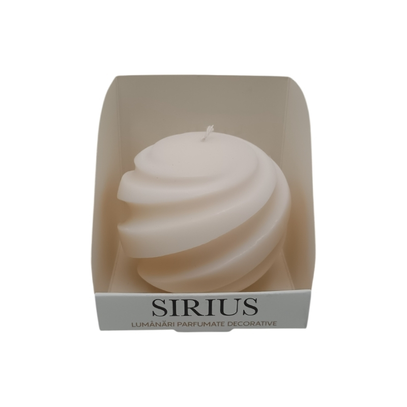 Lumanare parfumata Sfera cu dungi mare 8,5x7,3 cm  (divers culori si arome)