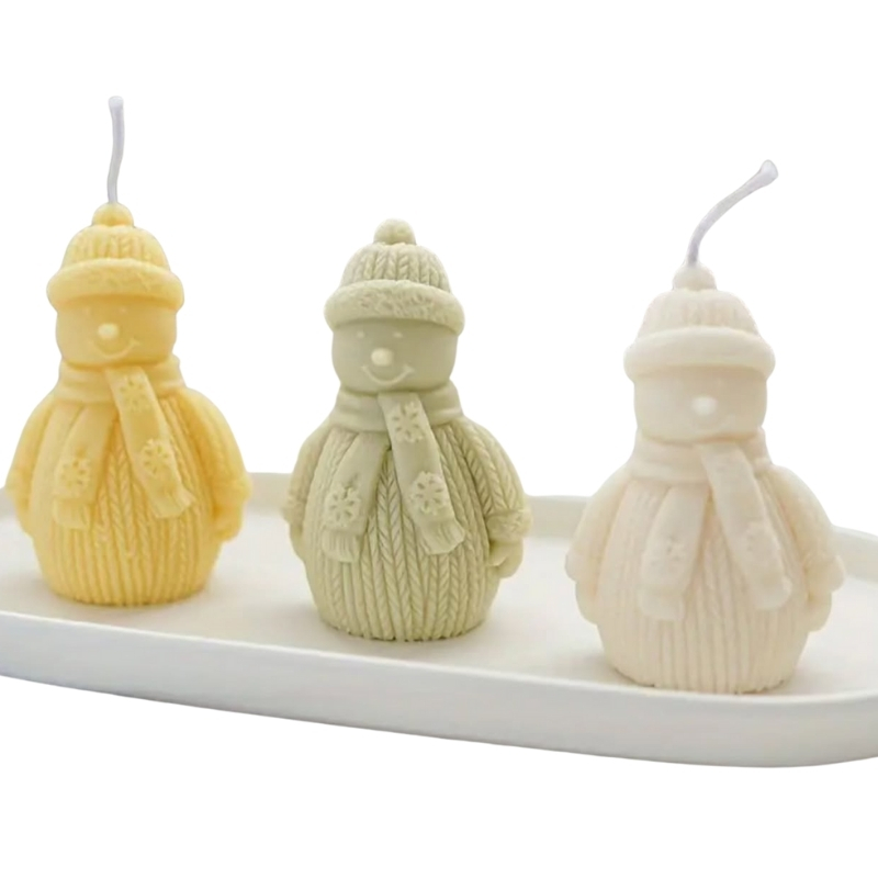 Lumanare parfumata Omulet de zapada 160 g 10x5 cm