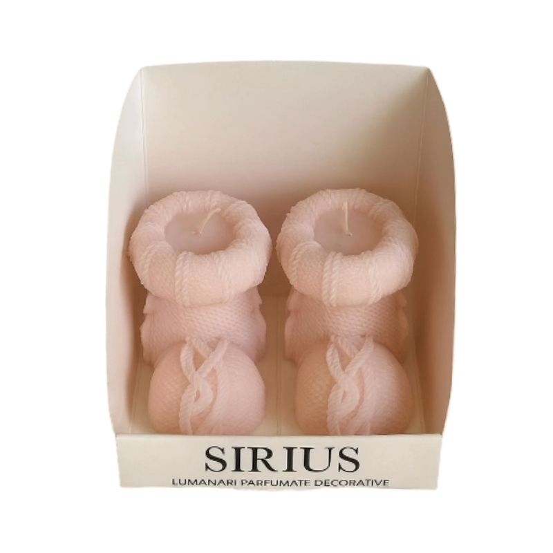 Lumanare parfumata Sosete de Craciun  100 g set 2 buc